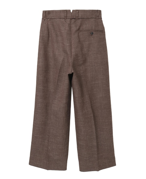 【CURRENTAGE/カレンテージ】Original fabric wide pant 詳細画像 ブラウン 2