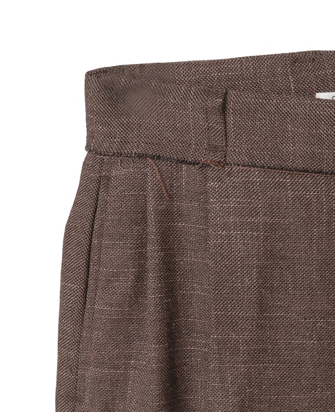 【CURRENTAGE/カレンテージ】Original fabric wide pant 詳細画像 ブラウン 5