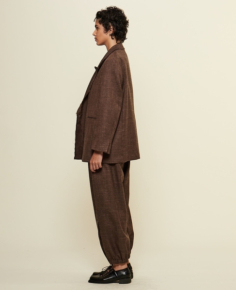 【CURRENTAGE/カレンテージ】Original fabric zip pant 詳細画像 ブラウン 5