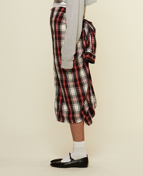 【CURRENTAGE/カレンテージ】Original flannel skirt 詳細画像 レッド 10