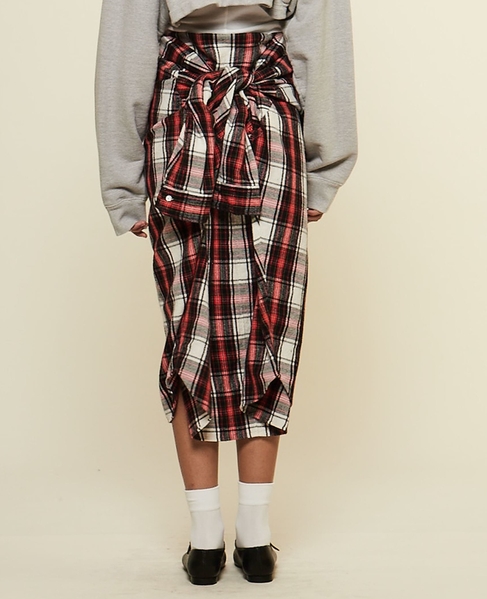 【CURRENTAGE/カレンテージ】Original flannel skirt 詳細画像 レッド 11
