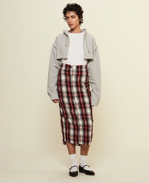 【CURRENTAGE/カレンテージ】Original flannel skirt 詳細画像 レッド 12