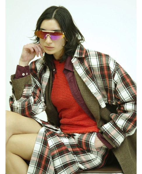 【CURRENTAGE/カレンテージ】Original flannel skirt 詳細画像 レッド 3