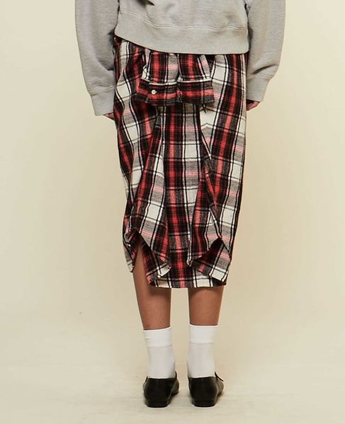 【CURRENTAGE/カレンテージ】Original flannel skirt 詳細画像 レッド 7
