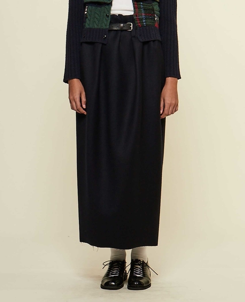 【CURRENTAGE/カレンテージ】Bonded long skirt 詳細画像 ネイビー 1