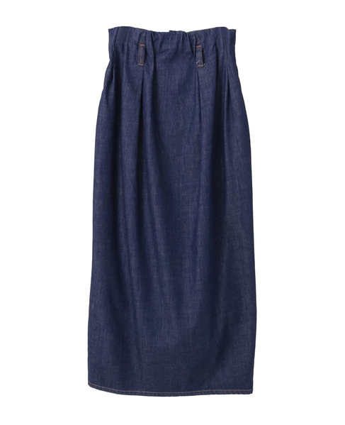 【CURRENTAGE/カレンテージ】Belted long skirt 詳細画像 インディゴブルー 8
