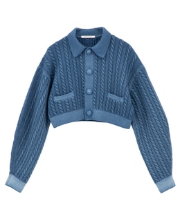【CURRENTAGE/カレンテージ】Cable short knit