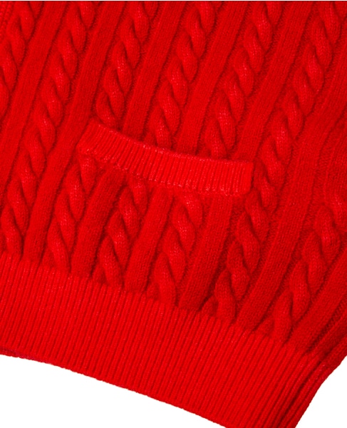 【CURRENTAGE/カレンテージ】Cable short knit 詳細画像 レッド 11