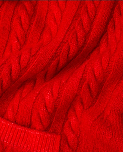 【CURRENTAGE/カレンテージ】Cable short knit 詳細画像 レッド 12