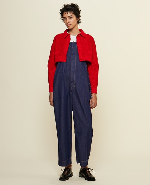 【CURRENTAGE/カレンテージ】Cable short knit 詳細画像 レッド 4