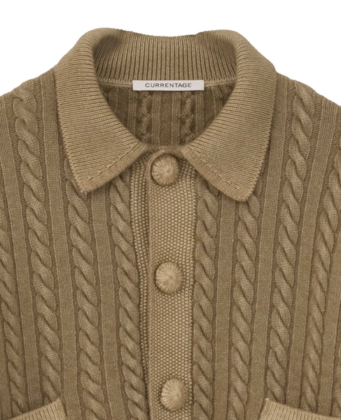 【CURRENTAGE/カレンテージ】Cable short knit 詳細画像 キャメル 4