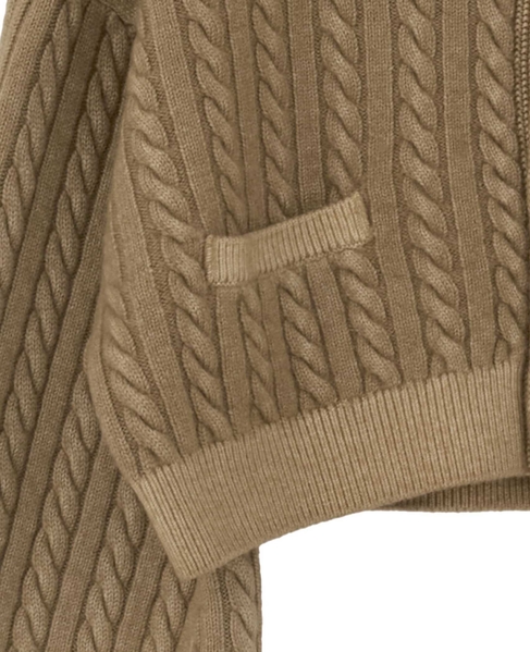 【CURRENTAGE/カレンテージ】Cable short knit 詳細画像 キャメル 6