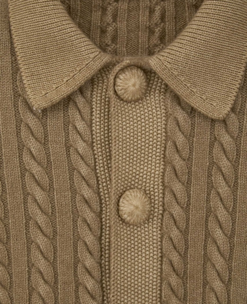 【CURRENTAGE/カレンテージ】Cable short knit 詳細画像 キャメル 7