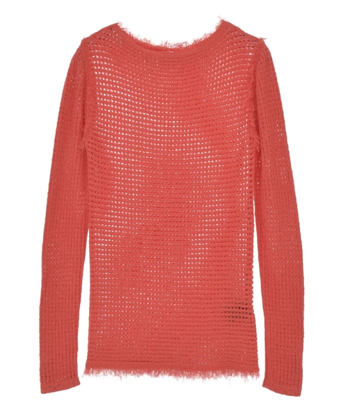 【CURRENTAGE/カレンテージ】Mesh knit 詳細画像 レッド 1