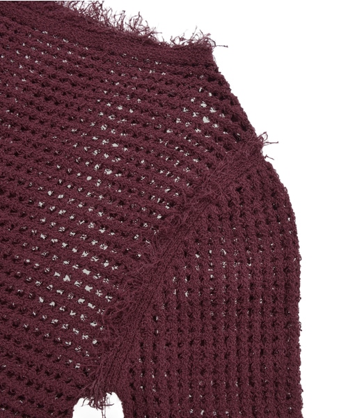 【CURRENTAGE/カレンテージ】Mesh knit 詳細画像 ブラウン 6