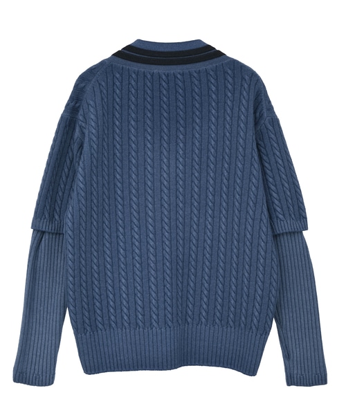 【CURRENTAGE/カレンテージ】Tilden knit 詳細画像 ブルー 2