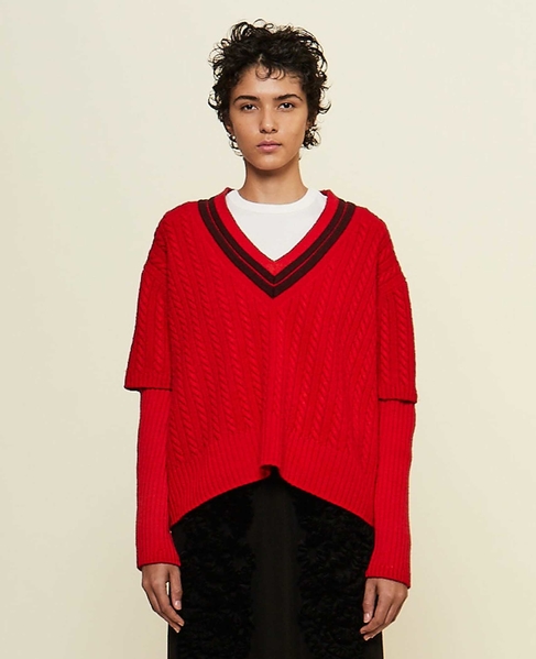 【CURRENTAGE/カレンテージ】Tilden knit 詳細画像 レッド 2