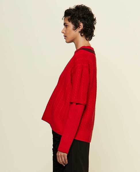 【CURRENTAGE/カレンテージ】Tilden knit 詳細画像 レッド 3