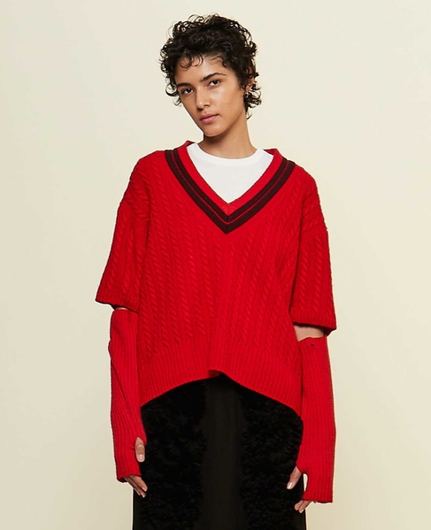 【CURRENTAGE/カレンテージ】Tilden knit 詳細画像 レッド 5