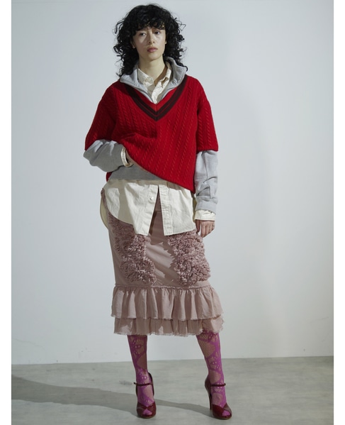 【CURRENTAGE/カレンテージ】Tilden knit 詳細画像 レッド 8