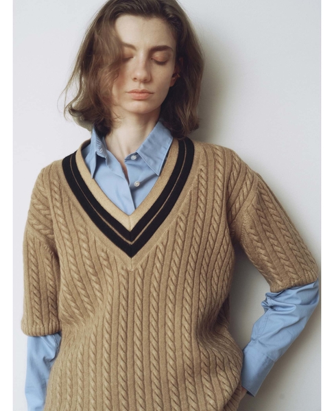 【CURRENTAGE/カレンテージ】Tilden knit 詳細画像 キャメル 2