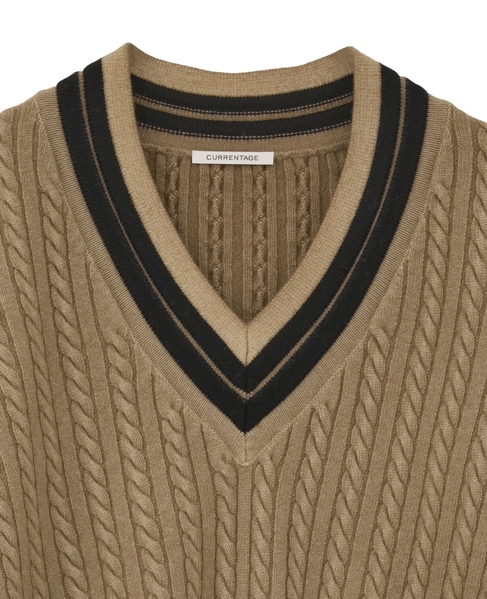 【CURRENTAGE/カレンテージ】Tilden knit 詳細画像 キャメル 3