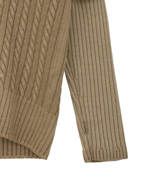 【CURRENTAGE/カレンテージ】Tilden knit 詳細画像 キャメル 4