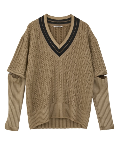 【CURRENTAGE/カレンテージ】Tilden knit 詳細画像 キャメル 8