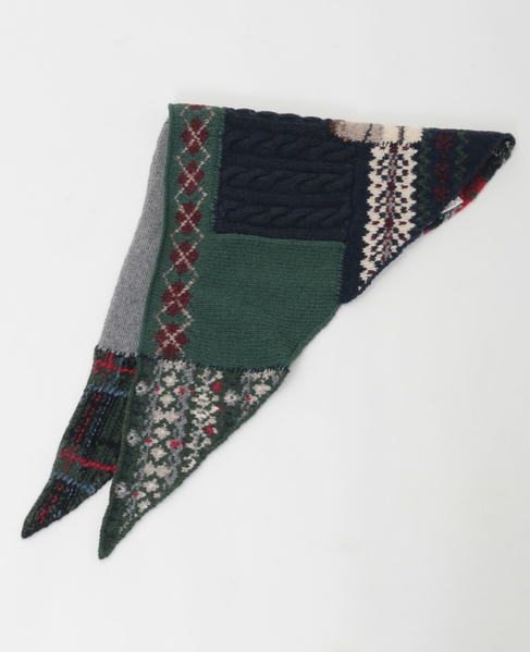 【CURRENTAGE/カレンテージ】Patchwork bandana 詳細画像 ネイビー 2