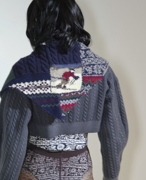 【CURRENTAGE/カレンテージ】Patchwork bandana 詳細画像 ネイビー 7