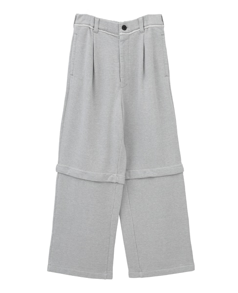 【CURRENTAGE/カレンテージ】Detachable  sweat pants 詳細画像 グレー 1