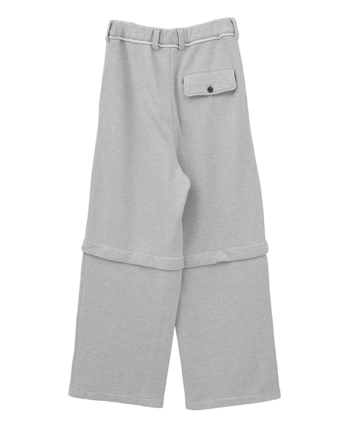 【CURRENTAGE/カレンテージ】Detachable  sweat pants 詳細画像 グレー 2