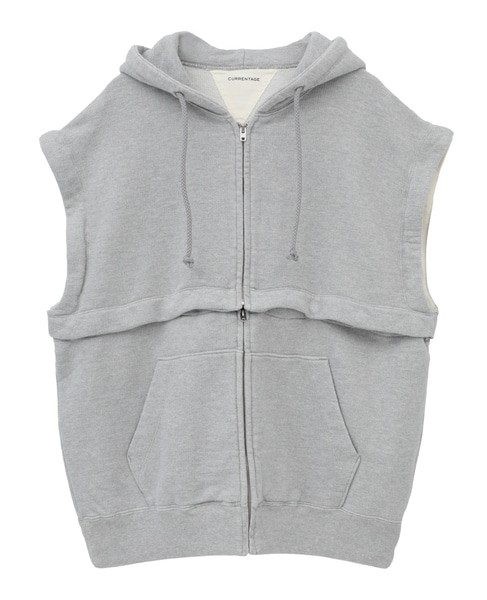 【CURRENTAGE/カレンテージ】Detachable hooded sweatshirt 詳細画像 グレー 21