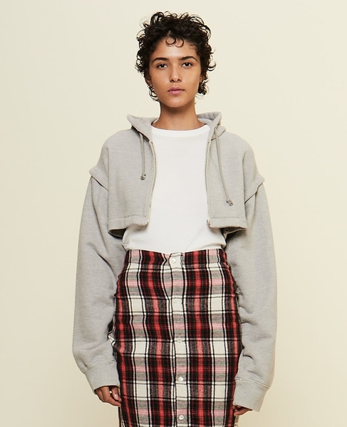 【CURRENTAGE/カレンテージ】Detachable hooded sweatshirt 詳細画像 グレー 5