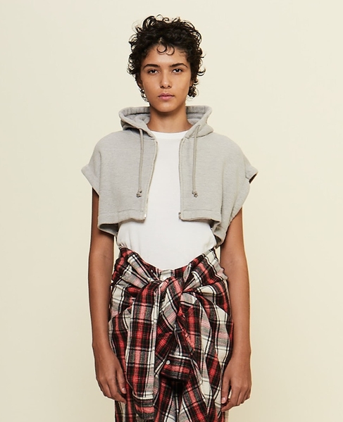 【CURRENTAGE/カレンテージ】Detachable hooded sweatshirt 詳細画像 グレー 9