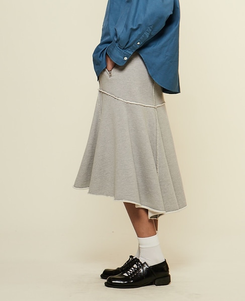 【CURRENTAGE/カレンテージ】Sweat skirt 詳細画像 グレー 1