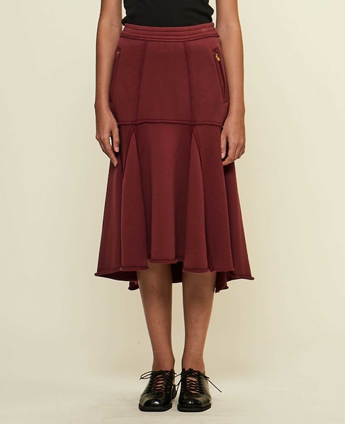 【CURRENTAGE/カレンテージ】Sweat skirt 詳細画像 ボルドー 1