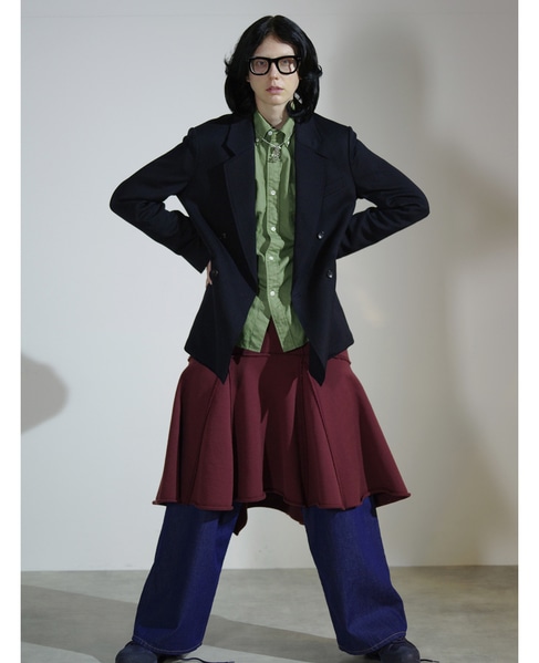 【CURRENTAGE/カレンテージ】Sweat skirt 詳細画像 ボルドー 2