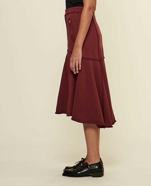 【CURRENTAGE/カレンテージ】Sweat skirt 詳細画像 ボルドー 3