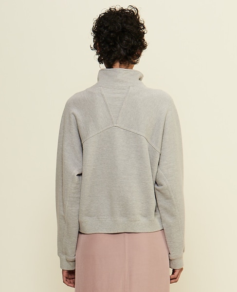 【CURRENTAGE/カレンテージ】Harf zip sweatshirt 詳細画像 グレー 2