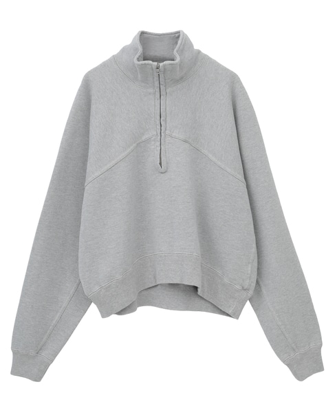 【CURRENTAGE/カレンテージ】Harf zip sweatshirt 詳細画像 グレー 5