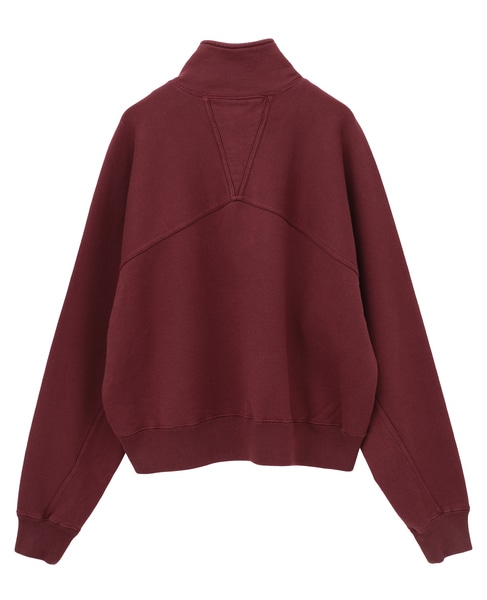 【CURRENTAGE/カレンテージ】Harf zip sweatshirt 詳細画像 ボルドー 3