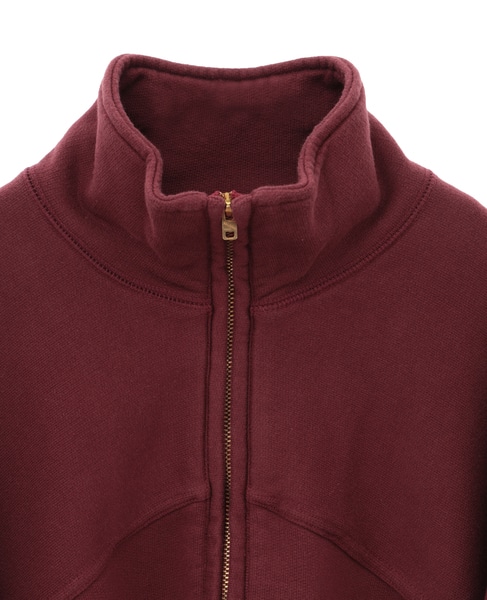 【CURRENTAGE/カレンテージ】Harf zip sweatshirt 詳細画像 ボルドー 4