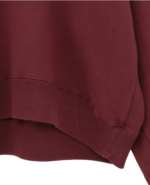 【CURRENTAGE/カレンテージ】Harf zip sweatshirt 詳細画像 ボルドー 6