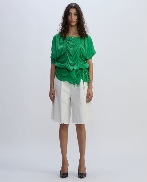 Piece Dyeing Cupra Blouse 詳細画像 グリーン 1