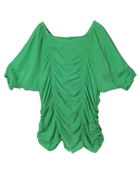 【CURRENTAGE/カレンテージ】Piece Dyeing Cupra Blouse 詳細画像 グリーン 11