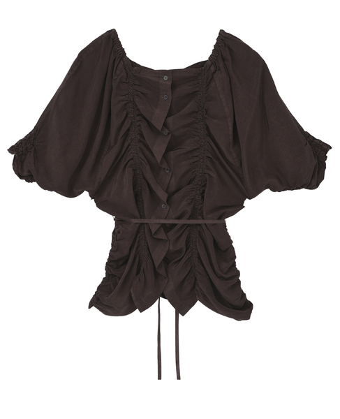 Piece Dyeing Cupra Blouse 詳細画像 ブラウン 2