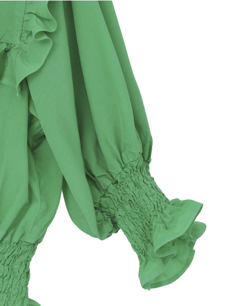 Piece Dyeing Cupra Blouse 詳細画像 グリーン 4