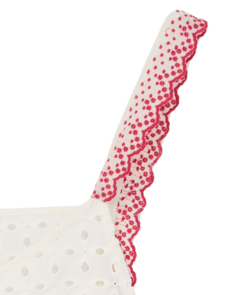 Embroidery Layared Blouse 詳細画像 ホワイト 4