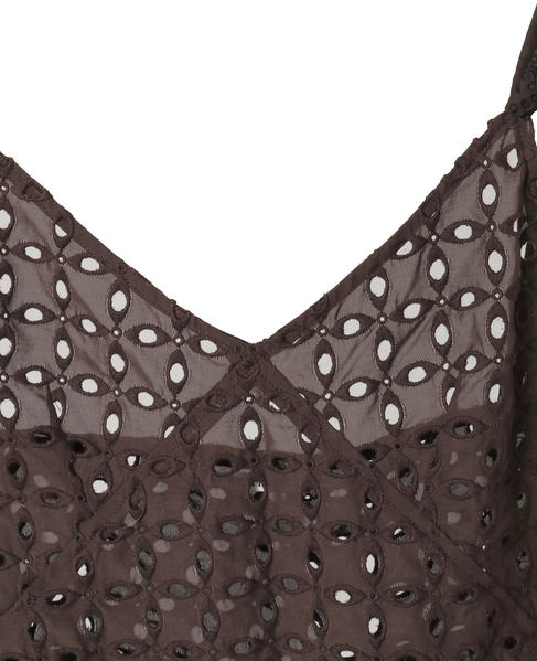 Embroidery Layared Blouse 詳細画像 ブラウン 3